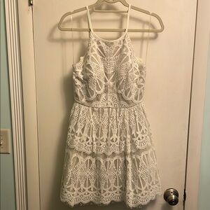 Elegant White Lace Dress